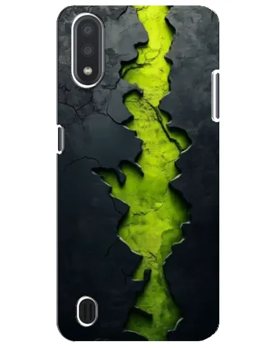 Чехол для Samsung Galaxy M01 Core (A013F) с картинкой «Салатовый разлом скалы»
