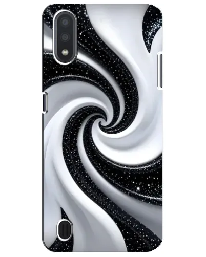 Чехол для Samsung Galaxy M01 Core (A013F) с картинкой «Черно-белая спираль»