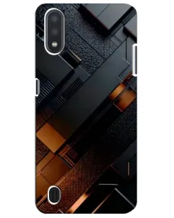 Чехол для Samsung Galaxy M01 Core (A013F) с картинкой «Черные геометрические блоки»
