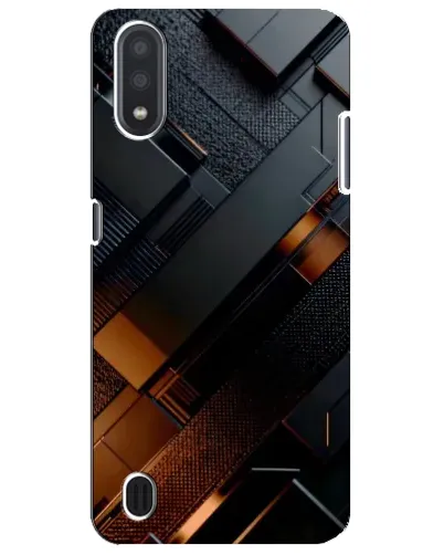 Чехол для Samsung Galaxy M01 Core (A013F) с картинкой «Черные геометрические блоки»