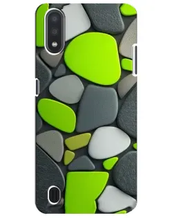 Чехол для Samsung Galaxy M01 Core (A013F) с картинкой «Яркая неоновая галька»