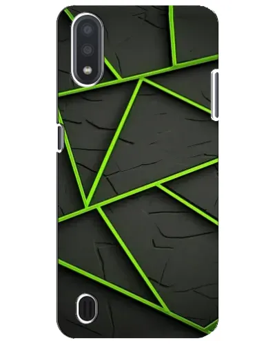 Чехол для Samsung Galaxy M01 Core (A013F) с картинкой «Зеленые геометрические линии»