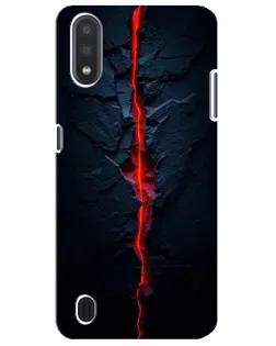 Чехол для Samsung Galaxy M01 Core (A013F) с картинкой «Kрасная лавовая трещина»