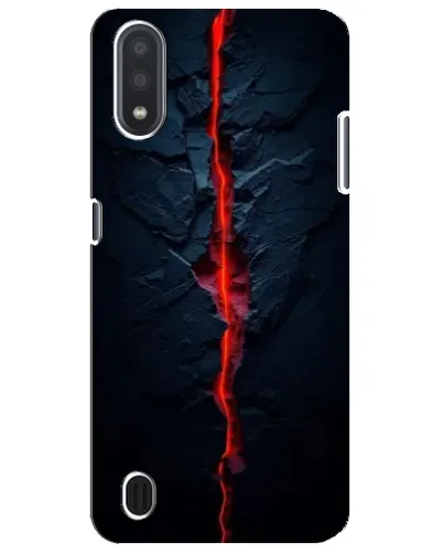 Чехол для Samsung Galaxy M01 Core (A013F) с картинкой «Kрасная лавовая трещина»