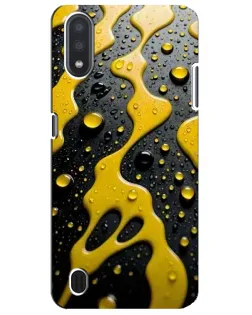 Чехол для Samsung Galaxy M01 Core (A013F) с картинкой «Жидкое желтое золото»
