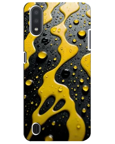 Чехол для Samsung Galaxy M01 Core (A013F) с картинкой «Жидкое желтое золото»