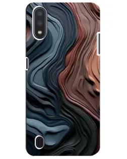 Чехол для Samsung Galaxy M01 Core (A013F) с картинкой «Цветные волны каньона»