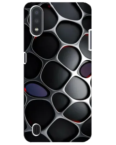 Чехол для Samsung Galaxy M01 Core (A013F) с картинкой «Объемная темная решетка»