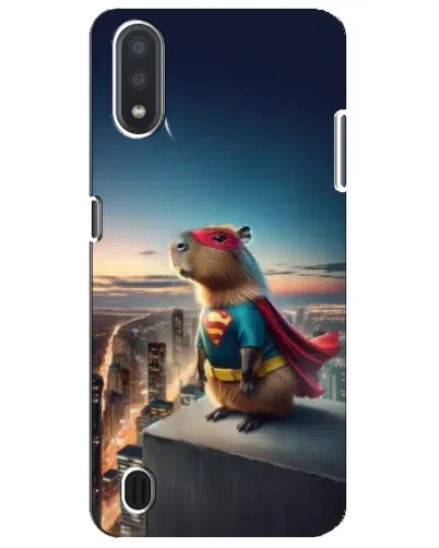 Чехол для Samsung Galaxy M01 Core (A013F) с картинкой «Капи-мен супергерой»