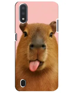 Чехол для Samsung Galaxy M01 Core (A013F) с картинкой «Капибара с языком» Чехол для Samsung Galaxy M01 Core (A013F) с картинкой «Капибара с языком»