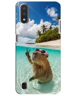 Чехол для Samsung Galaxy M01 Core (A013F) с картинкой «Капибара на море» Чехол для Samsung Galaxy M01 Core (A013F) с картинкой «Капибара на море»