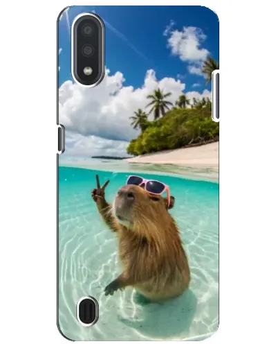 Чехол для Samsung Galaxy M01 Core (A013F) с картинкой «Капибара на море»