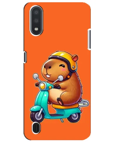 Чехол для Samsung Galaxy M01 Core (A013F) с картинкой «Капибара на скутере»