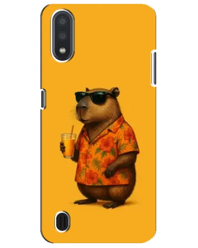 Чехол для Samsung Galaxy M01 Core (A013F) с картинкой «Капибара на отдыхе»