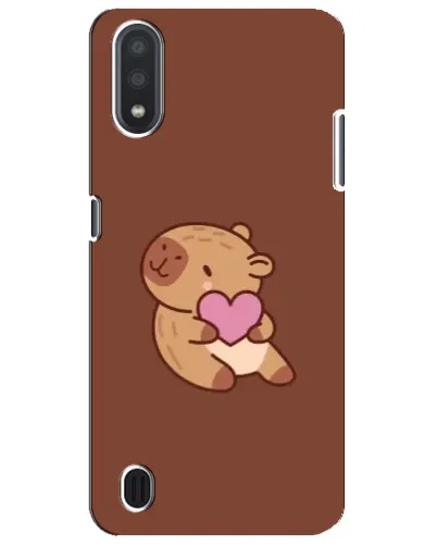 Чехол для Samsung Galaxy M01 Core (A013F) с картинкой «Капибара с сердцем»