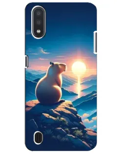 Чехол для Samsung Galaxy M01 Core (A013F) с картинкой «Закат солнца с капибарой» Чехол для Samsung Galaxy M01 Core (A013F) с картинкой «Закат солнца с капибарой»