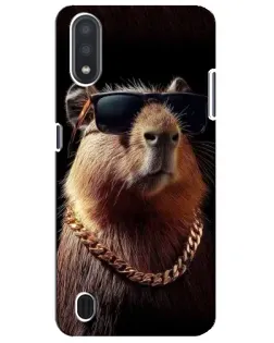 Чехол для Samsung Galaxy M01 Core (A013F) с картинкой «Капибара золотая цепь» Чехол для Samsung Galaxy M01 Core (A013F) с картинкой «Капибара золотая цепь»