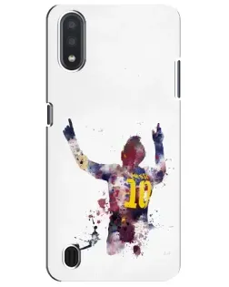 Чехол для Samsung Galaxy M01 Core (A013F) с картинкой «Акварельный Месси Барселона»