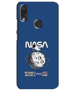 Чехол для Samsung Galaxy M01s с картинкой «NASA — лунная миссия»