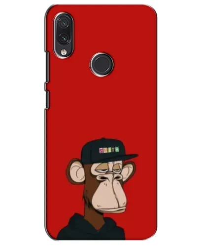 Чехол для Samsung Galaxy M01s с картинкой «Bored Ape — красный фон»