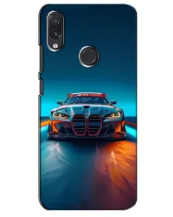 Чехол для Samsung Galaxy M01s с картинкой «BMW — огни неона»