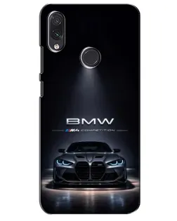 Чехол для Samsung Galaxy M01s с картинкой «BMW сквозь ночной город»