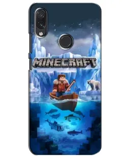 Чехол для Samsung Galaxy M01s с картинкой «Minecraft ледяной мир»