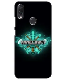 Чехол для Samsung Galaxy M01s с картинкой «Minecraft Diamond лого»