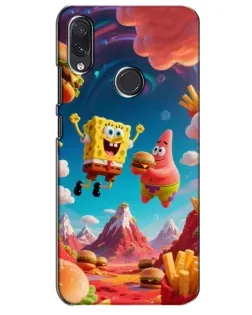 Чехол для Samsung Galaxy M01s с картинкой «Космический фастфуд»
