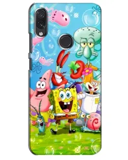 Чехол для Samsung Galaxy M01s с картинкой «Губка Боб и друзья»