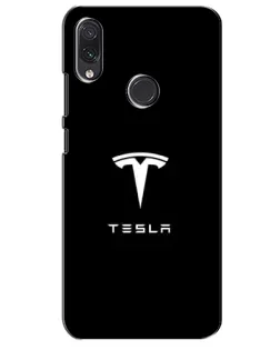Чехол для Samsung Galaxy M01s с картинкой «Tesla White Logo»
