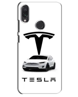 Чехол для Samsung Galaxy M01s с картинкой «Tesla White Style»