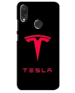Чехол для Samsung Galaxy M01s с картинкой «Tesla Red Logo»