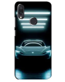 Чехол для Samsung Galaxy M01s с картинкой «Tesla в неоне»