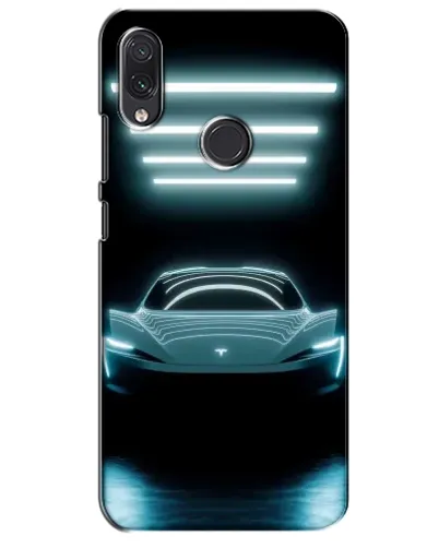 Чехол для Samsung Galaxy M01s с картинкой «Tesla в неоне»