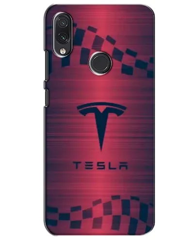 Чехол для Samsung Galaxy M01s с картинкой «Тесла красный карбон»