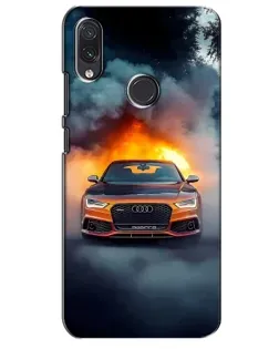 Чехол для Samsung Galaxy M01s с картинкой «Audi в огненном дыму»