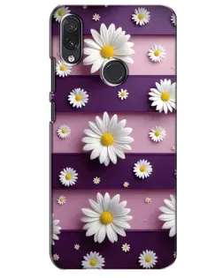 Чехол для Samsung Galaxy M01s с картинкой «Ромашки на фиолетовом»