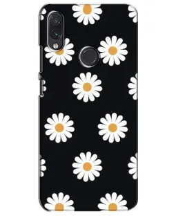 Чехол для Samsung Galaxy M01s с картинкой «Ромашки на черном»