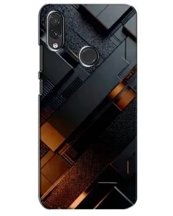 Чехол для Samsung Galaxy M01s с картинкой «Черные геометрические блоки»