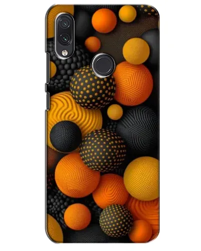 Чехол для Samsung Galaxy M01s с картинкой «Объемные оранжевые сферы»