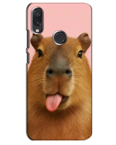 Чехол для Samsung Galaxy M01s с картинкой «Капибара с языком»