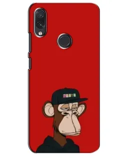 Чехол для Samsung Galaxy M10s с картинкой «Bored Ape — красный фон»