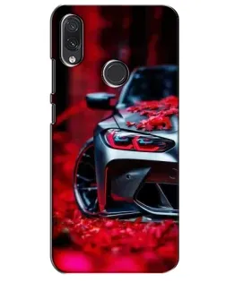 Чехол для Samsung Galaxy M10s с картинкой «Спортивная BMW и цветы»