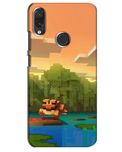 Чехол для Samsung Galaxy M10s с картинкой «Майнкрафт закат солнца»