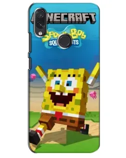Чехол для Samsung Galaxy M10s с картинкой «Губка Боб Minecraft»