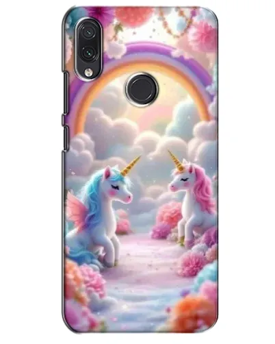 Чехол для Samsung Galaxy M10s с картинкой «Радуга и единороги»