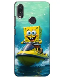 Чехол для Samsung Galaxy M10s с картинкой «Спанч Боб на гидроцикле»