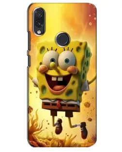 Чехол для Samsung Galaxy M10s с картинкой «Губка Боб прыгает»