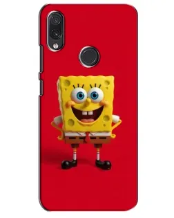Чехол для Samsung Galaxy M10s с картинкой «Спанч Боб на красном»